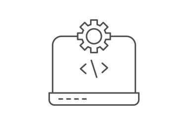 Analitik gri çizgi simgesi, vektör, piksel mükemmel, illüstratör dosyası