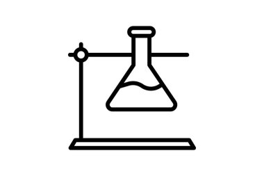 Bilim Ekipmanları siyah dış hat simgesi, vektör, piksel mükemmel, illüstratör dosyası