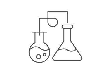 Laboratuvar Gri İnce çizgi simgesi, vektör, piksel mükemmel, illüstratör dosyası