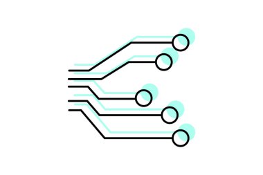 Devre Tahtası renk gölge çizgisi simgesi, vektör, piksel mükemmel, illüstratör dosyası