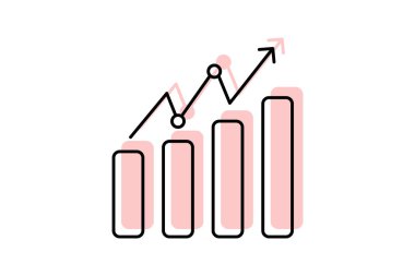 Veri Analizi renk gölge çizgi simgesi, vektör, piksel mükemmel, illüstratör dosyası