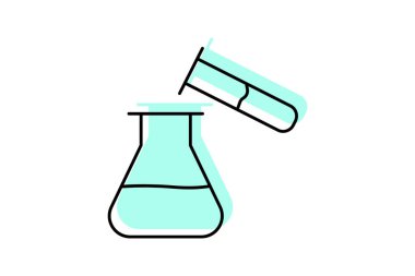 Kimya renk gölge çizgisi simgesi, vektör, piksel mükemmel, illüstratör dosyası