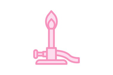 Bunsen Burner renk özeti simgesi, vektör, piksel mükemmel, illüstratör dosyası