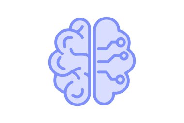 Nörobilim renk ana hatları simgesi, vektör, piksel mükemmel, illüstratör dosyası