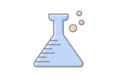 Beaker muhteşem doğrusal renk simgesi, vektör, piksel mükemmel, illüstratör dosyası