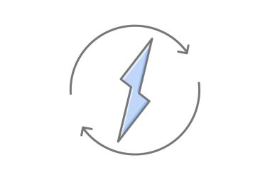 Enerji muhteşem doğrusal renk simgesi, vektör, piksel mükemmel, illüstratör dosyası