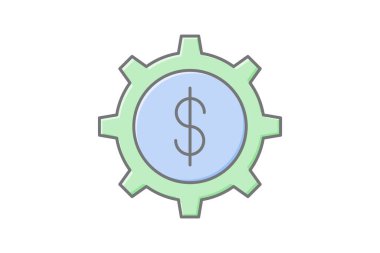 Para Yönetimi muhteşem doğrusal renk simgesi, vektör, piksel mükemmel, illüstratör dosyası