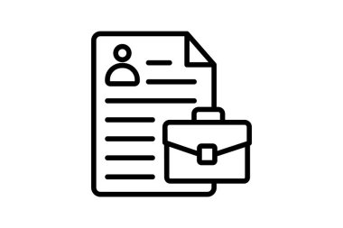 İşverilebilirlik siyah dış hat simgesi, vektör, piksel mükemmel, illüstratör dosyası