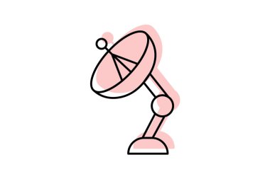 Anten renk gölge çizgisi simgesi, vektör, piksel mükemmel, illüstratör dosyası