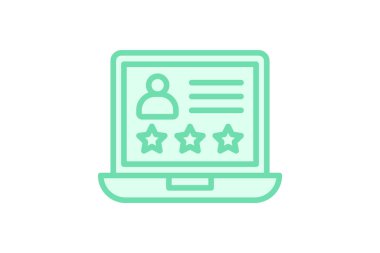 Müşteri deneyimi renk ana hatları simgesi, vektör, piksel mükemmel, illüstratör dosyası