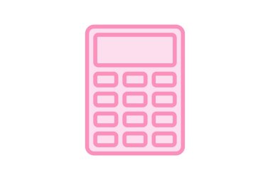 Hesap makinesi renk çizelgesi simgesi, vektör, piksel mükemmel, illüstratör dosyası