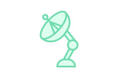 Anten rengi dış hat simgesi, vektör, piksel mükemmel, illüstratör dosyası