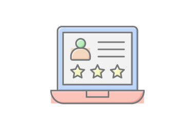 Müşteri deneyimi muhteşem doğrusal renk simgesi, vektör, piksel mükemmel, illüstratör dosyası