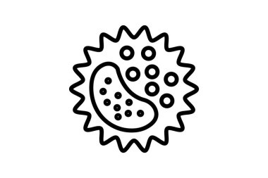 Beyaz Kan Hücresi siyah dış hat simgesi, vektör, piksel mükemmel, illüstratör dosyası