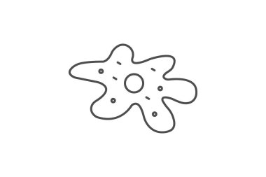 Amoeba gri çizgi simgesi, vektör, piksel mükemmel, illüstratör dosyası