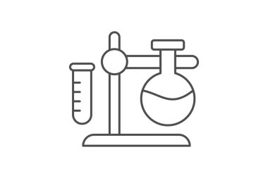 Laboratuvar gri ince çizgi simgesi, vektör, piksel mükemmel, illüstratör dosyası