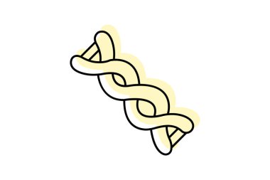 DNA renk gölge çizgi simgesi, vektör, piksel mükemmel, illüstratör dosyası