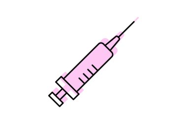 Şırınga rengi gölge çizgisi simgesi, vektör, piksel mükemmel, illüstratör dosyası