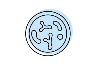 Probiyotik renk gölge çizgisi simgesi, vektör, piksel mükemmel, illüstratör dosyası