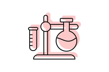 Laboratuvar renk gölge çizgisi simgesi, vektör, piksel mükemmel, illüstratör dosyası