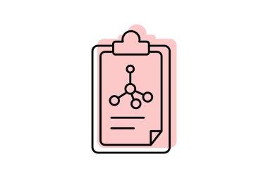 Molekül Grafiği renk gölge çizelgesi simgesi, vektör, piksel mükemmel, illüstratör dosyası