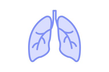 Ciğerlerin renk çizelgesi simgesi, vektör, piksel mükemmel, illüstratör dosyası