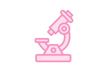 Mikroskop renk taslağı simgesi, vektör, piksel mükemmel, illüstratör dosyası