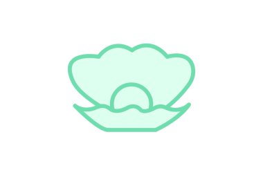 Yumuşakça rengi dış hat simgesi, vektör, piksel mükemmel, illüstratör dosyası