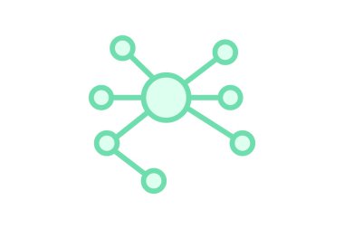 Bio Moleküller renk ana hatları simgesi, vektör, piksel mükemmel, illüstratör dosyası