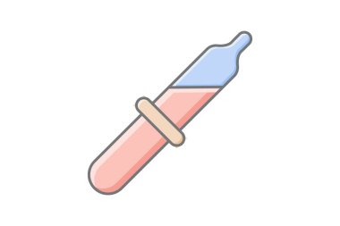 Pipette muhteşem doğrusal renk simgesi, vektör, piksel mükemmel, illüstratör dosyası