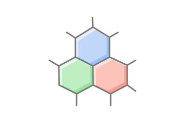 Organik yapı muhteşem doğrusal renk simgesi, vektör, piksel mükemmel, illüstratör dosyası