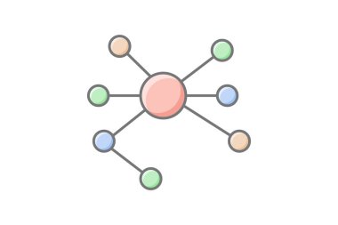 Bio Moleküller muhteşem doğrusal renk simgesi, vektör, piksel mükemmel, illüstratör dosyası