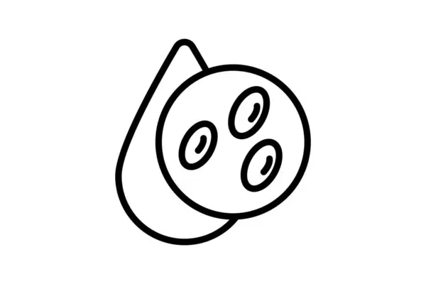 Kırmızı Kan Hücresi siyah dış hat simgesi, vektör, piksel mükemmel, illüstratör dosyası