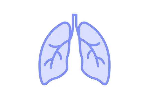 Ciğerlerin renk çizelgesi simgesi, vektör, piksel mükemmel, illüstratör dosyası
