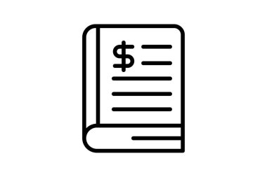 Mali açıklama simgesi, finans, belge, rapor, mali rapor satırı simgesi, düzenlenebilir vektör simgesi, piksel mükemmel, illüstratör ai dosyası