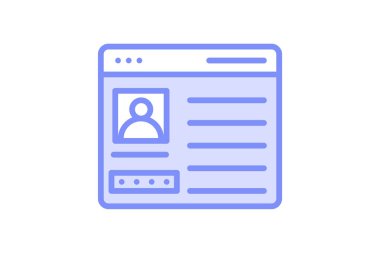 Giriş Hesap simgesi, erişim, güvenlik, giriş, hesap erişim duotone satır simgesi, düzenlenebilir vektör simgesi, piksel mükemmel, illüstratör ai dosyası