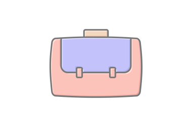 Business Bag simgesi, profesyonel, ofis, iş, evrak çantası doğrusal renk simgesi, düzenlenebilir vektör simgesi, piksel mükemmel, illüstratör ai dosyası