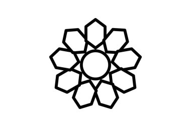 İslami Geometri simgesi, geometri, tasarım, İslami tasarım, İslami geometri desen çizgi simgesi, düzenlenebilir vektör simgesi, piksel mükemmel, illüstratör ai dosyası