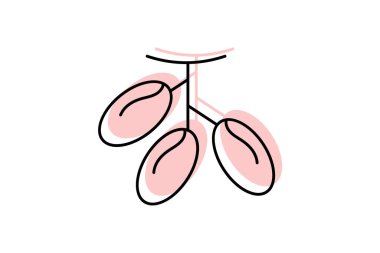 Asılı Tarih simgesi, tarihler, meyve, yiyecek, dekoratif tarihler renk gölge inceltici simge, düzenlenebilir vektör simgesi, piksel mükemmel, illüstratör ai dosyası