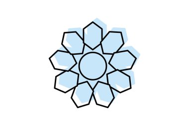 İslami Geometri simgesi, geometri, tasarım, İslami tasarım, İslami geometri desen dekoratif renk gölge ikonu, düzenlenebilir vektör simgesi, piksel mükemmel, illüstratör ai dosyası