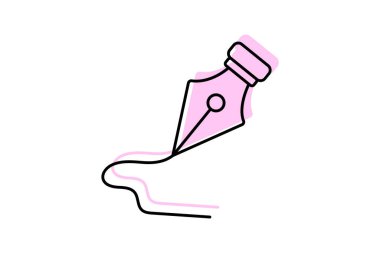 Arapça Hat Kalemi simgesi, kaligrafi kalemi, sanat, Arap kaligrafisi, kalem sanatsal araç renk gölge simgesi, düzenlenebilir vektör simgesi, piksel mükemmel, illüstratör ai dosyası