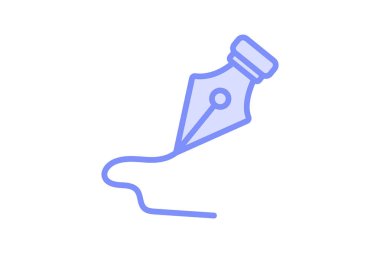 Arapça Hat Kalemi simgesi, kaligrafi kalem, sanat, Arap kaligrafi, kalem sanatsal araç duoton satır simgesi, düzenlenebilir vektör simgesi, piksel mükemmel, illüstratör ai dosyası