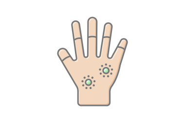 Kına Eller simge, eller, sanat, kına tasarımı, kına eller geleneksel sanat lineal renk simgesi, düzenlenebilir vektör simgesi, piksel mükemmel, illüstratör ai dosyası