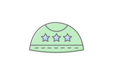 Dua simgesi, başlık, dinsel, İslami başlık, dua şapkası geleneksel kaplama renk simgesi, düzenlenebilir vektör simgesi, piksel mükemmel, illüstratör ai dosyası