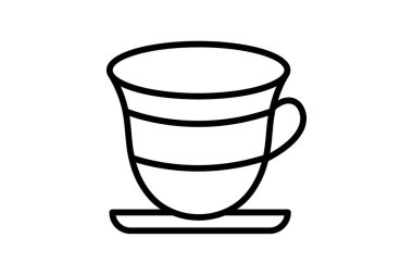 Arap Kahve Kupası simgesi, kahve, bardak, içecek, ikon satırı simgesi, düzenlenebilir vektör simgesi, piksel mükemmel, illüstratör ai dosyası