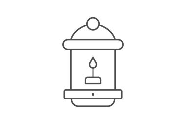 Fener simgesi, ışık, aydınlatma, dekoratif, ikon ince çizgi simgesi, düzenlenebilir vektör simgesi, piksel mükemmel, illüstratör ai dosyası