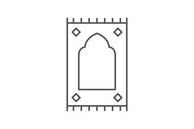 Dua simgesi, mat, İslami, dua, ikon ince çizgi simgesi, düzenlenebilir vektör simgesi, piksel mükemmel, illüstratör ai dosyası