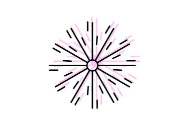 Bayram havai fişekleri ikonu, havai fişekler, kutlama, ikon, bayram mübarek havai fişekleri renk gölgesi ikonu, düzenlenebilir vektör simgesi, piksel mükemmel, illüstratör ai dosyası