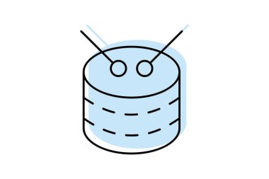 Festivalsel Drumroll simgesi, afiş, kutlama simgesi, simge, bayram rengi gölge çizgisi simgesi, düzenlenebilir vektör simgesi, piksel mükemmel, illüstratör ai dosyası