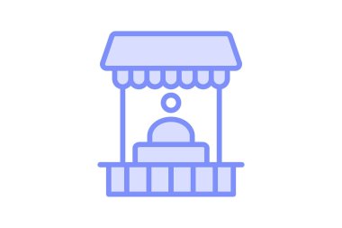 Kurban Bayramı simgesi, pazar, pazar, simge, bayram pazar duotone çizgi simgesi, düzenlenebilir vektör simgesi, piksel mükemmel, illüstratör ai dosyası